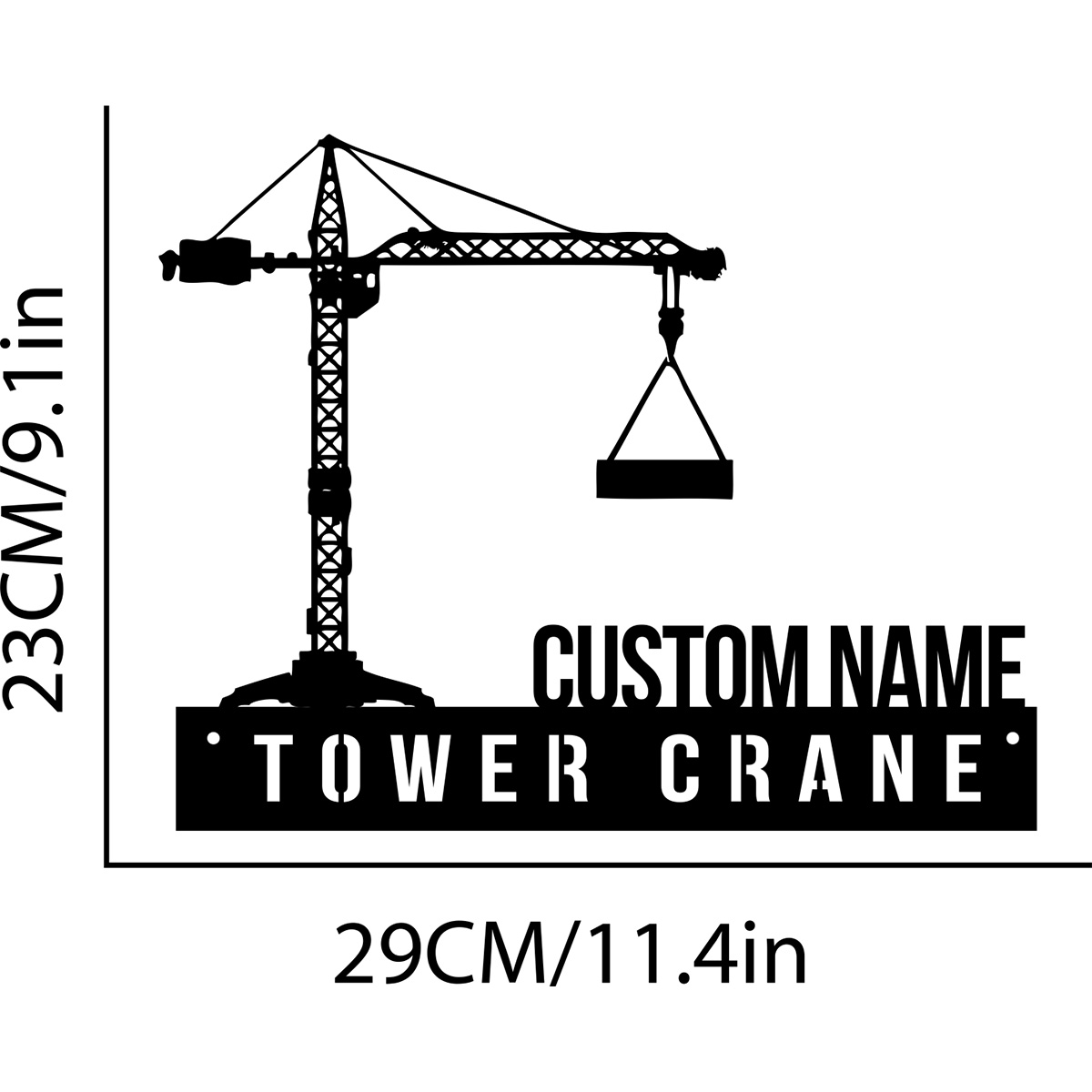 Niestandardowy żuraw wieżowy T – Heavy Equipment Sign recenzja i cena