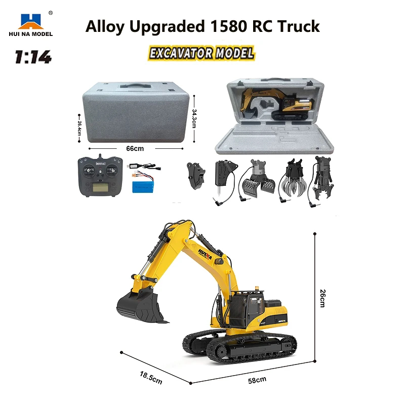 Huina 1580 Koparka RC 32 Kanał – Heavy Equipment Games recenzja i cena