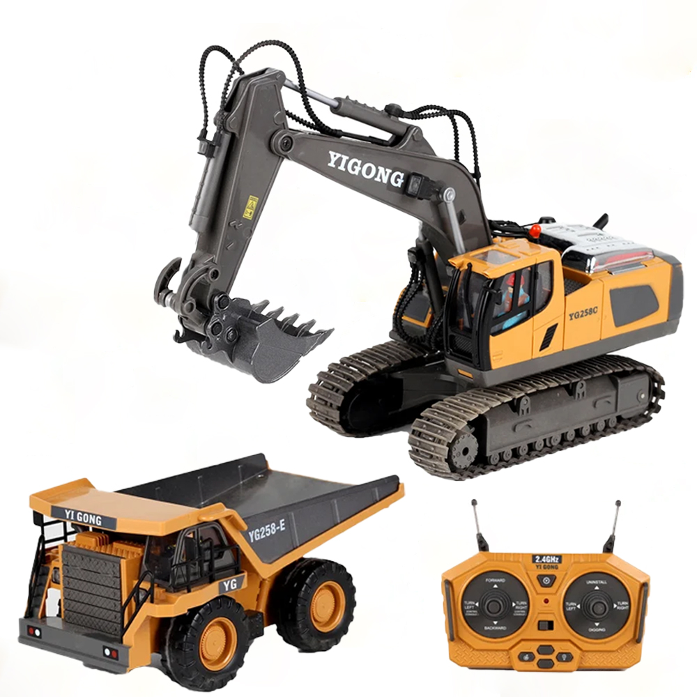 4WD Metalowy RC Koparka, Spych – Heavy Equipment Games recenzja i cena